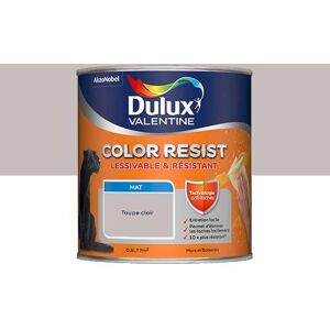 Peinture Dulux Valentine Color Resist - Murs&Boiseries; - Mat Taupe Clair - 0,5L