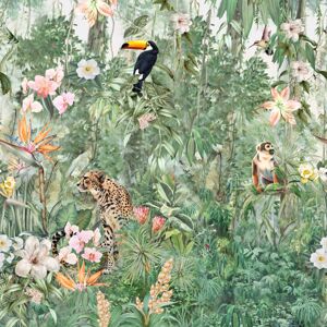 Papier peint panoramique - Format L - Animaux de la jungle - Mur(s) panoramique(s)