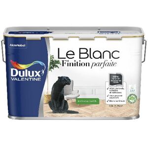 Peinture Dulux Valentine Le Blanc Finition Parfaite - Resultat excellent - Satin Blanc - 2,5L