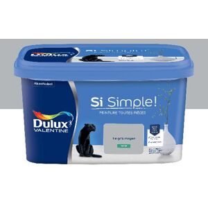 Dulux Valentine Si Simple! - Peinture toutes pieces - Satin Le Gris Moyen - 2,5L