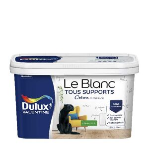 Dulux Valentine Le Blanc Tous Supports - Creme de Peinture - Satin Blanc - 2,5L