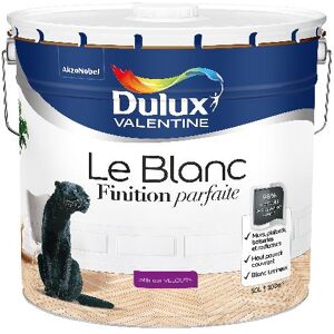 Dulux Valentine Le Blanc Finition Parfaite - Resultat excellent - Velours Blanc - 10L