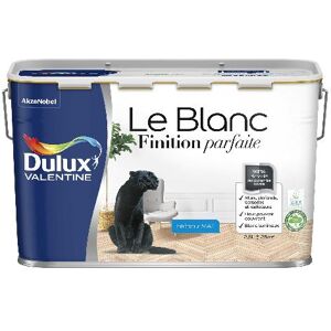 Peinture Dulux Valentine Le Blanc Finition Parfaite - Resultat excellent - Mat Blanc - 2,5L