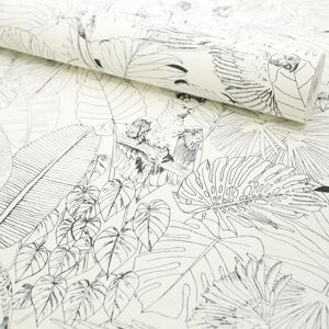 Papier peint vinyle sur intisse - Neo Jungle - Perroquets monochrome - Rouleau(x)