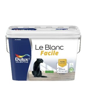 Dulux Valentine Le Blanc Facile - Facile à appliquer - Satin Blanc - 5L