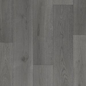 Sol Vinyle Textile Spécial Rénovation - Parquet lames larges - Bois gris anthracite