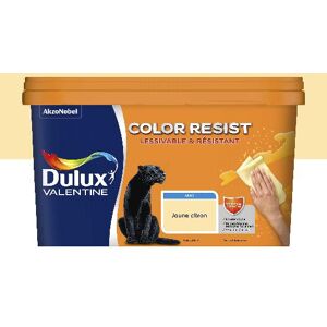 Peinture Dulux Valentine Color Resist - Murs&Boiseries; - Mat Jaune Citron - 2,5L