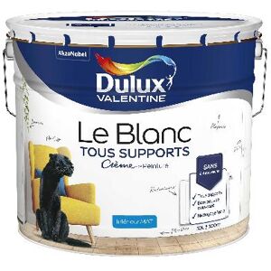 Dulux Valentine Le Blanc Tous Supports - Crème de Peinture - Mat Blanc - 10L