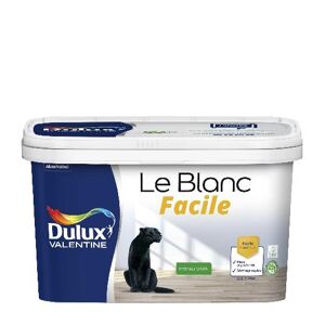 Peinture Dulux Valentine Le Blanc Facile - Facile a appliquer - Satin Blanc - 2,5L