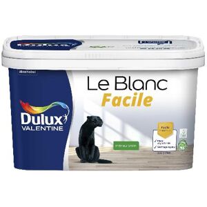 Dulux Valentine Le Blanc Facile - Facile à appliquer - Satin Blanc - 2,5L