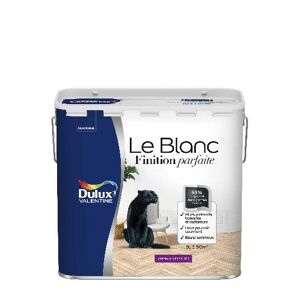 Dulux Valentine Le Blanc Finition Parfaite - Résultat excellent - Velours Blanc - 5L