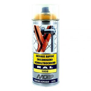 Bombe peinture Jaune genet brillant acrylique RAL 1032 Motip 400 ml M