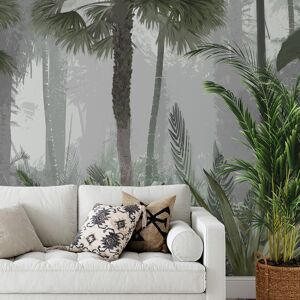 Yeda Design Papier peint panoramique jungle noyée dans la brume 255x260cm
