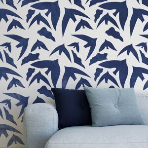 Acte Deco Papier peint panoramique birds 170 x 250 cm bleu
