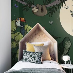 Acte Deco Papier peint panoramique enfant jungle couleurs 170 x 250 cm Gris 110x250x1cm