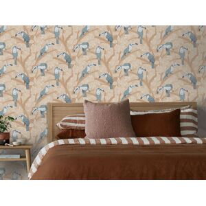 Le Grand Cirque Papier peint adhésif toucans orange clair 80cmx2m50