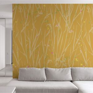 Acte Deco Papier peint panoramique herbes folles 525 x 250 cm jaune