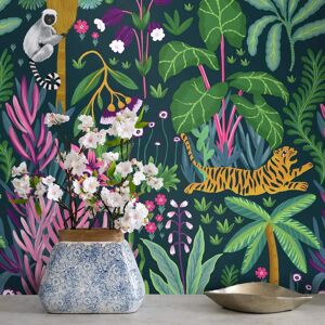 Wallpapers4Beginners Papier Peint Jungle Tropicale avec des Singes et des Tigres 250x200 cm