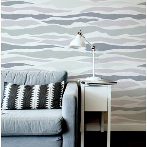 Acte Deco Papier peint panoramique vagues gris 425x250cm