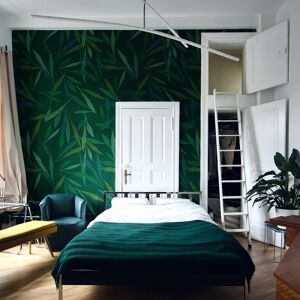 Acte Deco Papier peint panoramique empreintes vegetales vert 150x250cm
