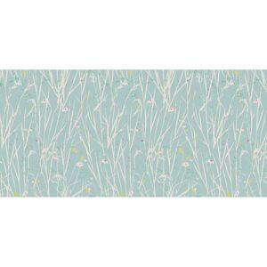 Acte Deco Papier peint panoramique herbes folles 450 x 250 cm bleu ciel