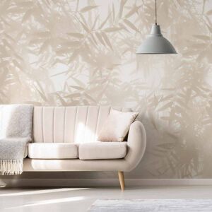 Acte Deco Papier peint panoramique ombres bambous 225 x 250 cm beige