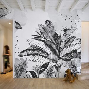 Acte Deco Papier peint panoramique dans la jungle 300 x 250 cm noir et blanc