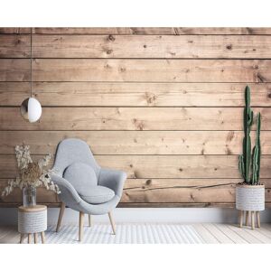 Feeby Papier peint motif de planches transversales 350 x 245 cm