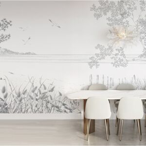 Acte Deco Papier peint panoramique côtes sauvages gris 150x250cm