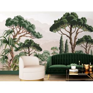 Le Grand Cirque Papier peint panoramique adhesif vert 350x250cm