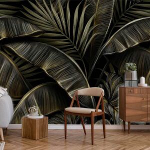Hexoa Papier peint motif feuilles palmes 312x270cm