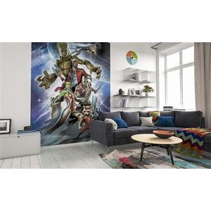 'Komar 018 de dvd2 Marvel Papier Peint Photo non tissé de"Guardians of the Galaxy Crew taille 200 x 250 cm (Largeur x hauteur), 2 Chemins, avec colle, multicolore - Publicité