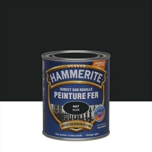 Non communiqué Peinture fer extérieur Direct sur rouille HAMMERITE noir ferronnerie mat 0.75 l Noir - Publicité