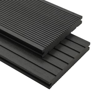 Non communiqué vidaXL Panneaux de terrasse solides et accessoires WPC 10m² 2,2 m Noir Noir - Publicité