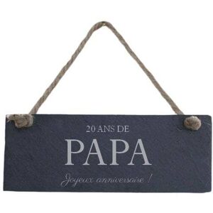 Cadeaux.com Plaque de porte en ardoise papa 20 ans - Publicité