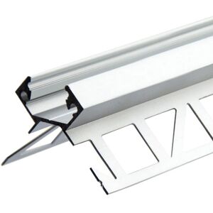 ISOLED Profilé de carrelage LED angle extérieur, 250 cm - Profilés LED et profilés encastrés