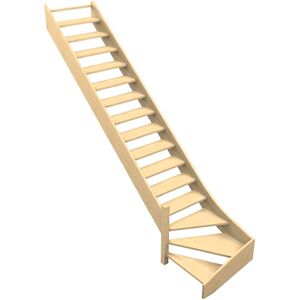 Levigne Escalier Quart Tournant Bas en Bois 288 cm Olea