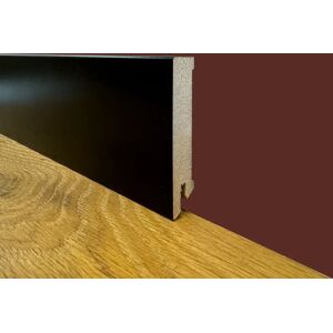 Eternal Parquet 100ml di BATTISCOPA ZOCCOLINO SQUADRATO in FIBRA DI LEGNO COMPATTA 80X15 NERO (TOTAL BLACK)