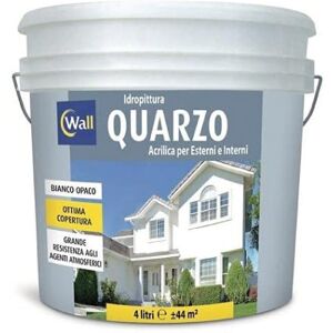 Iris Color WALL IDROPITTURA MURALE ACRILICA AL QUARZO ALTA COPERTURA COLORE BIANCO 4 LT. ICWQU.4