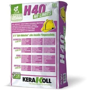 Kerakoll H40 NO LIMITS GEL ADESIVO STRUTTURALE MULTIUSO GRIGIO 25 KG. 06901