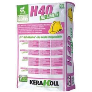 Kerakoll H40 NO LIMITS GEL ADESIVO STRUTTURALE MULTIUSO BIANCO 25 KG. 07202