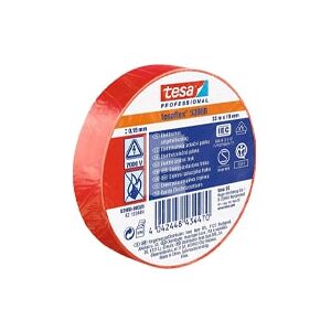 TESA 53988 Nastro isolante professionale in PVC per applicazione elettriche Rosso 33mt x 19 mm