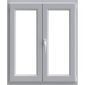 Leroy Merlin Finestra in PVC bianco L 100 x H 120 cm, 2 ante apertura a destra