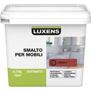 LUXENS Smalto da interno per mobile,  per mobili rosso carmen 3 satinato, 0.75 L