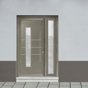 Leroy Merlin Portoncino d'ingresso Modern4 grigio/grigio L 90 x H 210 cm apertura sinistra