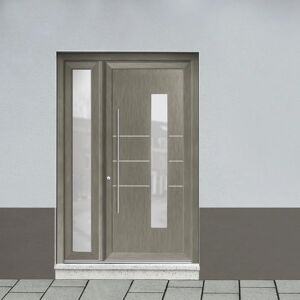 Leroy Merlin Portoncino d'ingresso Modern4 grigio/grigio L 90 x H 210 cm apertura destra