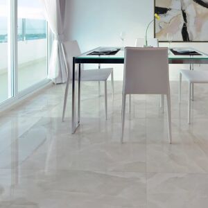 GOLDART Piastrella da pavimento e rivestimento interno rettificato Venus in gres porcellanato bianco 120 x 120 cm, sp 9 mm traffico intenso (pei 4/5) R9