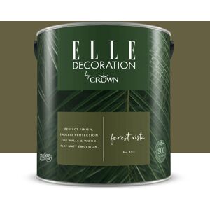 ELLE DECORATION Pittura per interni super lavabile,  by Crown verde forest vista 392 opaco, 2.5 L