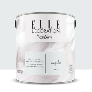 ELLE DECORATION Pittura per interni super lavabile,  by Crown bianco angelic 606 opaco, 2.5 L