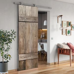 Leroy Merlin Porta scorrevole Barn Wengé, L 96 x H 215 cm, con binario Loft